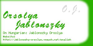 orsolya jablonszky business card